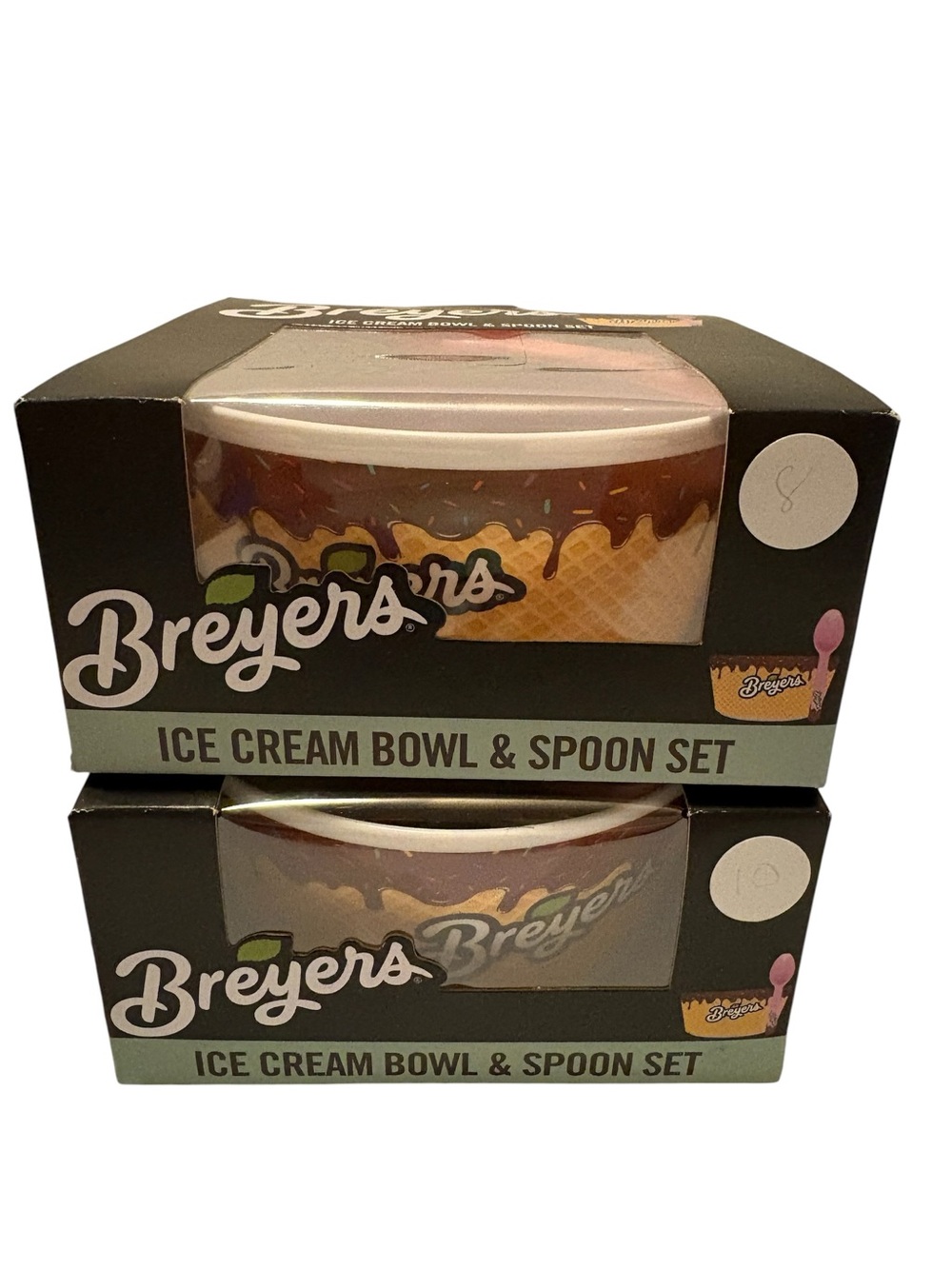 Breyers Ice Cream Bowl and Spoon Set, 2 pak